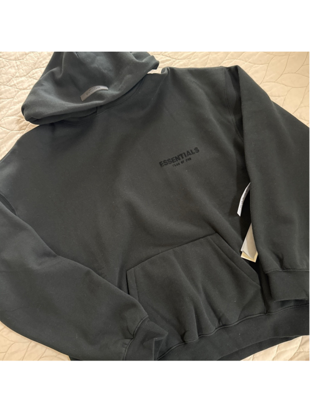 Men's Essentials Black Hoodie M
